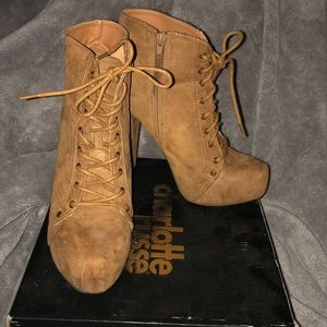 Light Brown Suede Booties